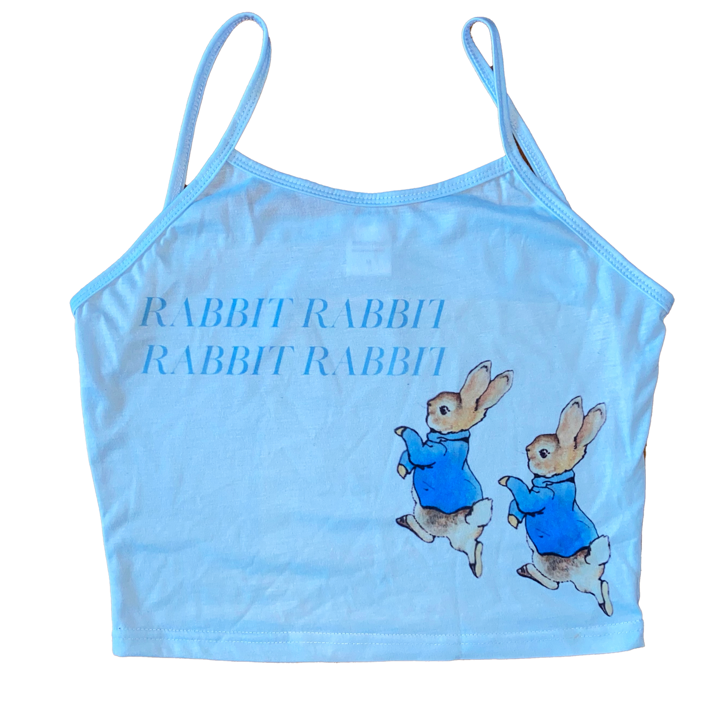 rabbit rabbit baby blue tank