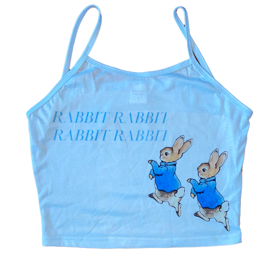 rabbit rabbit baby blue tank